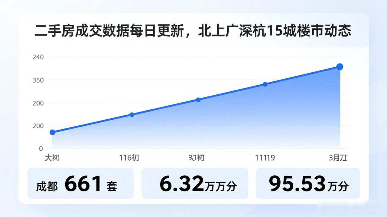 二手房成交数据每日更新，北上广深杭15城楼市动态