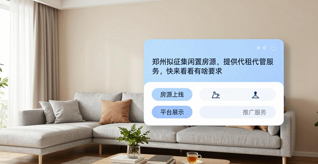 郑州拟征集闲置房源，提供代租代管服务，快来看看有啥要求