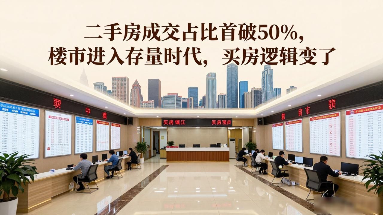 二手房成交占比首破50%，楼市进入存量时代，买房逻辑变了