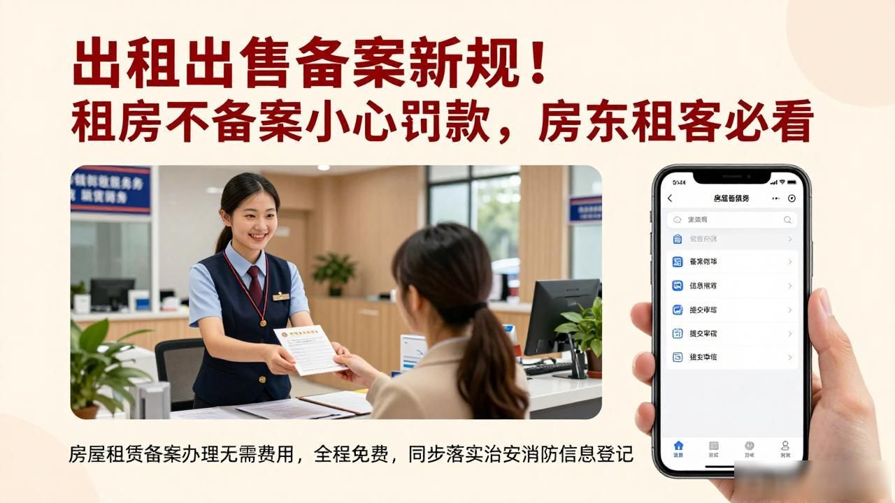 出租出售备案新规！租房不备案小心罚款，房东租客必看