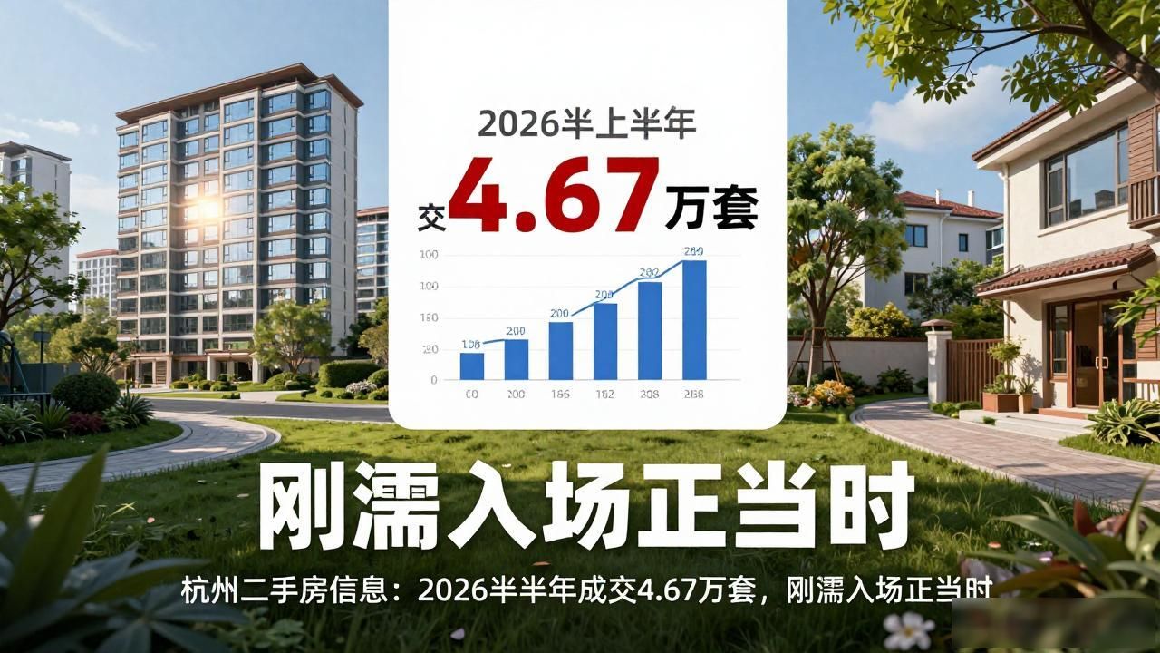 杭州二手房信息：2026上半年成交4.67万套，刚需入场正当时