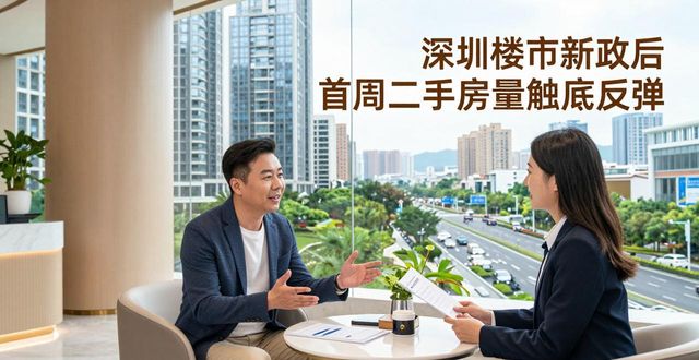 深圳楼市新政后首周二手房量触底反弹，一二手住宅网签成交上涨