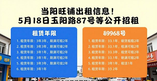 当阳市资产租赁权公开招租_出租信息_当阳旺铺租赁权招租