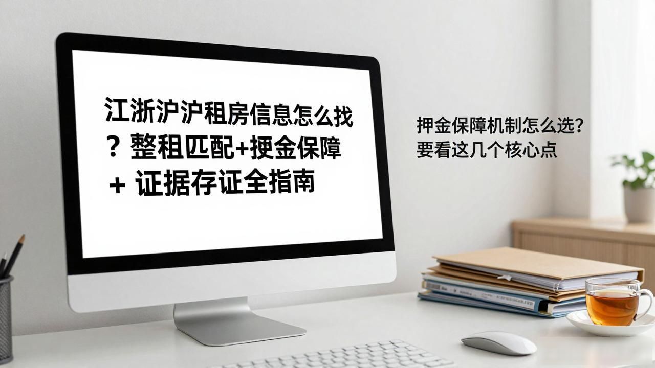 江浙沪租房信息怎么找？整租匹配+押金保障+证据存证全指南