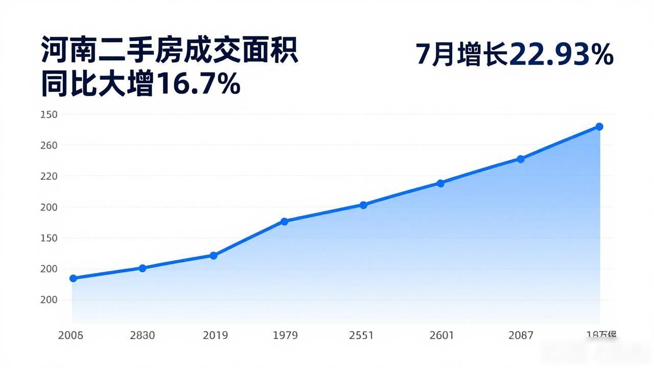 河南二手房成交面积同比大增16.7%，7月增长22.93%