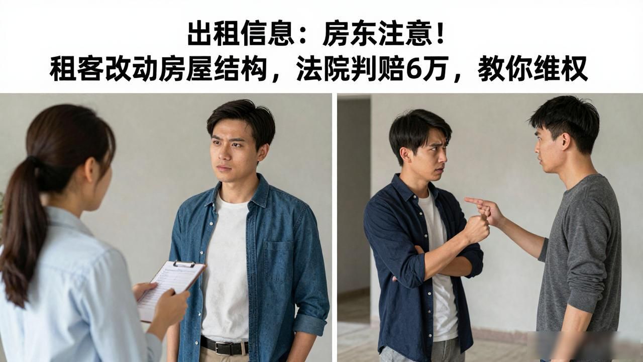 出租信息：房东注意！租客改动房屋结构，法院判赔6万，教你维权