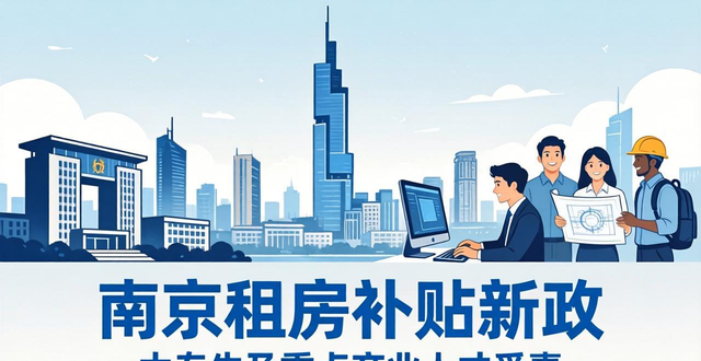 南京发布租房补贴新政，大专生及重点产业人才受惠