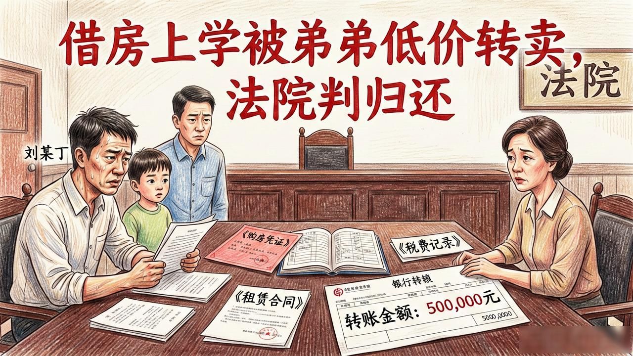 借房上学被弟弟低价转卖，法院判归还
