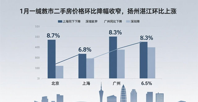 二手房信息_一线城市二手房价格环比降幅收窄_1月份商品住宅销售价格变动情况