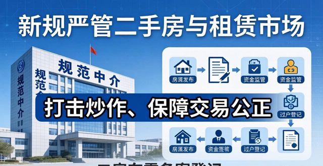 新规严管二手房市场，打击炒作、规范中介，保障交易公正