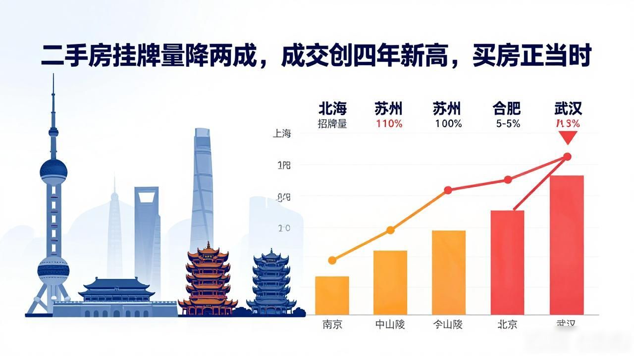 二手房挂牌量降两成，成交创四年新高，买房正当时