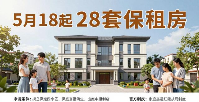 5月18日起保定四小区284套保租房面向新市民青年人配租