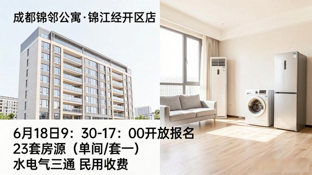 成都武侯锦江39套精装租房开放，新市民无门槛申请