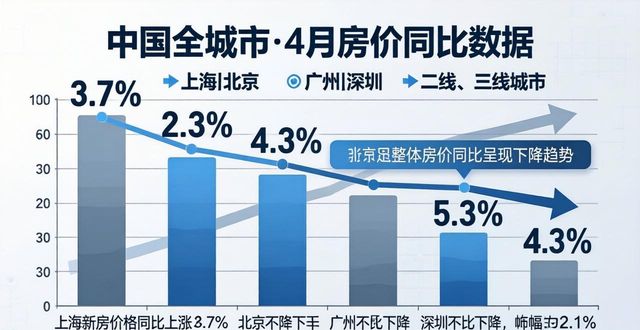 4月70城房价数据公布，一线城市二手房价格全线上涨