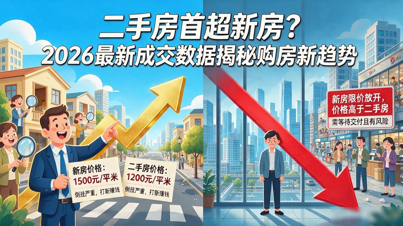 二手房首超新房？2026最新成交数据揭秘购房新趋势