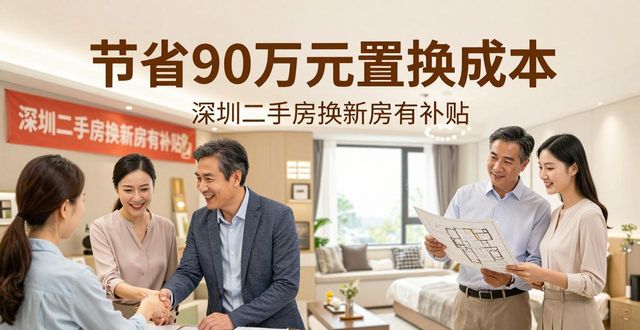 深圳二手房换新房有补贴，改善型客户抓紧看