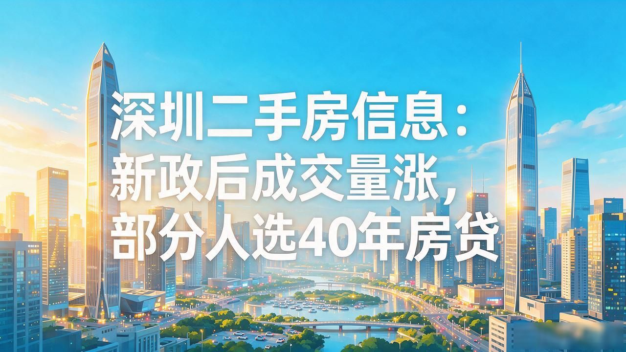 深圳二手房信息：新政后成交量涨，部分人选40年房贷