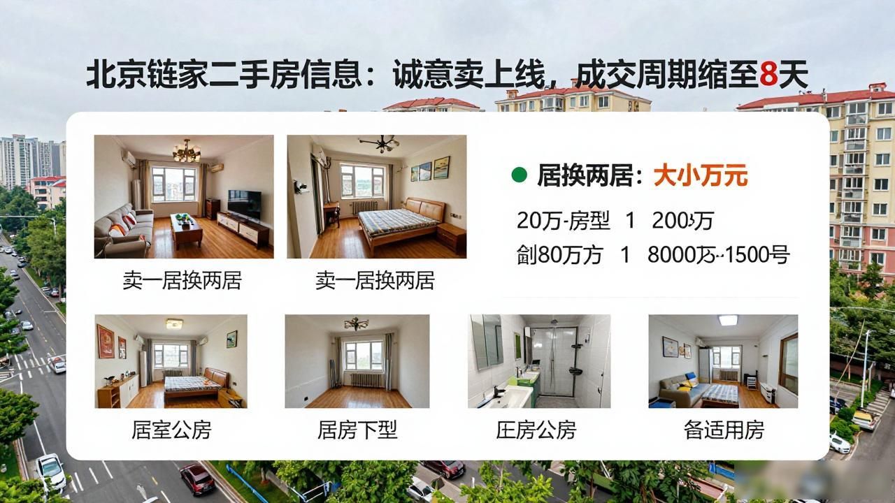 北京链家二手房信息：诚意卖上线，成交周期缩至8天
