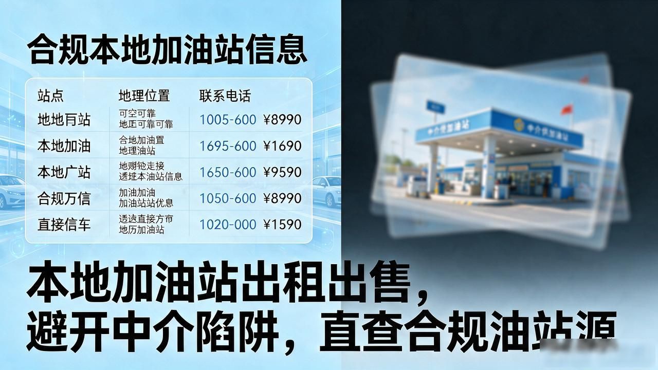 本地加油站出租出售，避开中介陷阱，直查合规油站源