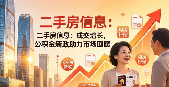 二手房信息：成交增长，公积金新政助力市场回暖