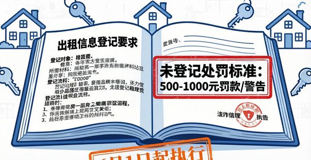浙江租房新规6月1日起施行，出租信息不登记将被罚款