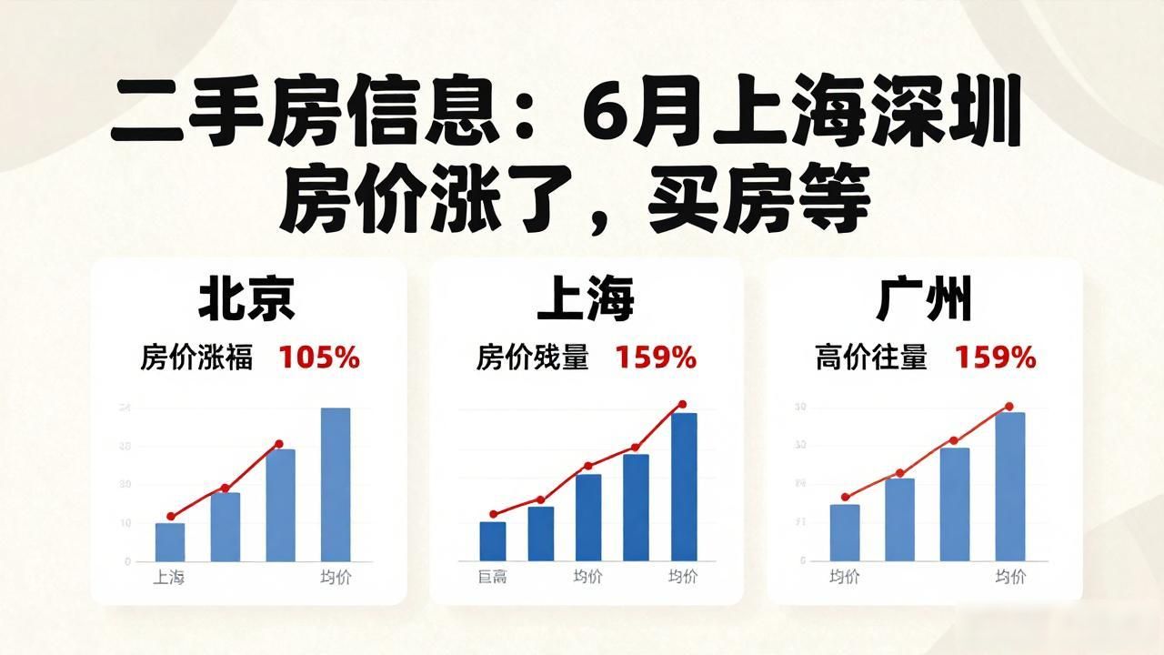 二手房信息：6月上海深圳房价涨了，买房别等