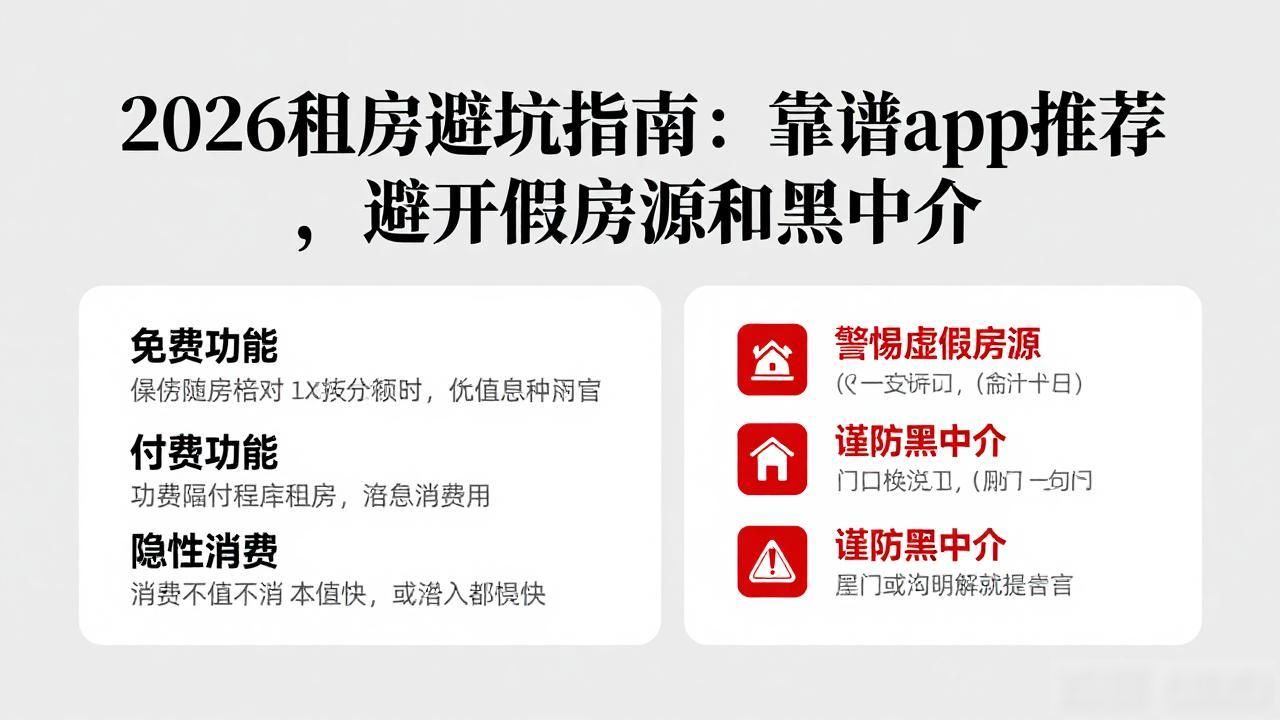2026租房避坑指南：靠谱app推荐，避开假房源和黑中介