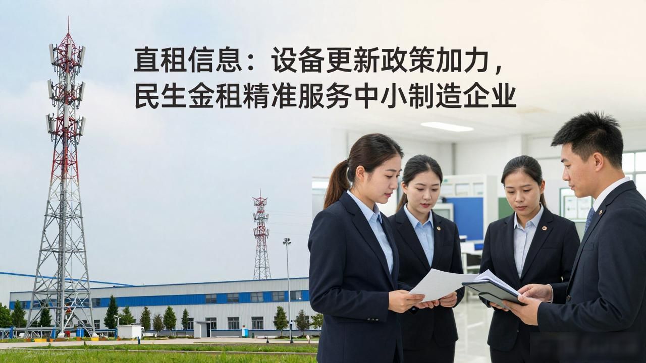 直租信息：设备更新政策加力，民生金租精准服务中小制造企业