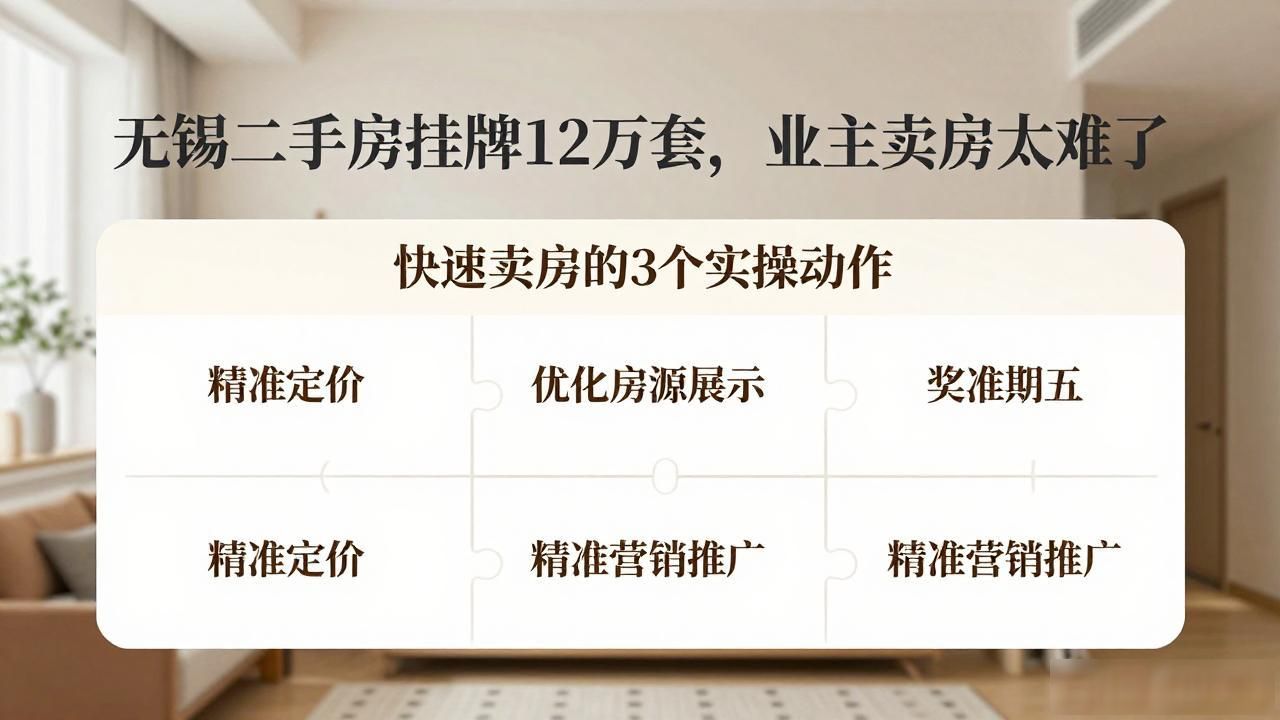 无锡二手房挂牌12万套，业主卖房太难了