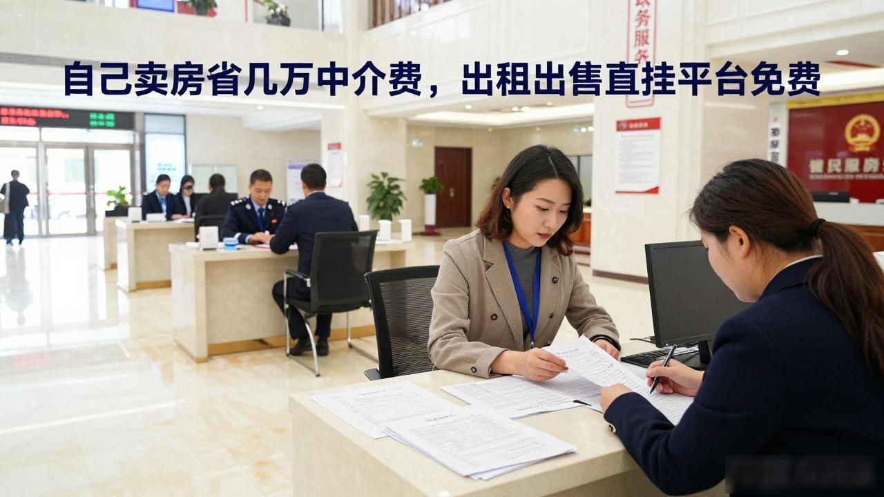 自己卖房省几万中介费，出租出售直挂平台免费