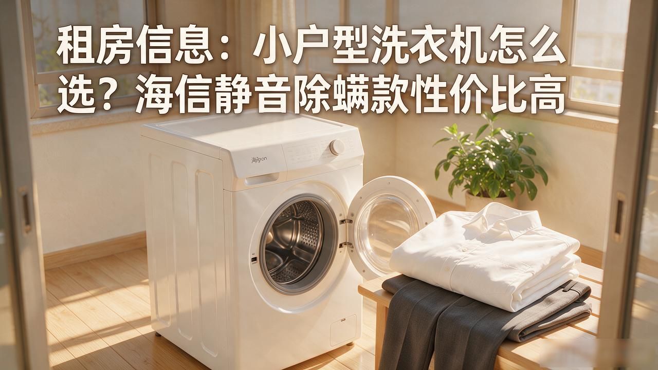 租房信息：小户型洗衣机怎么选？海信静音除螨款性价比高