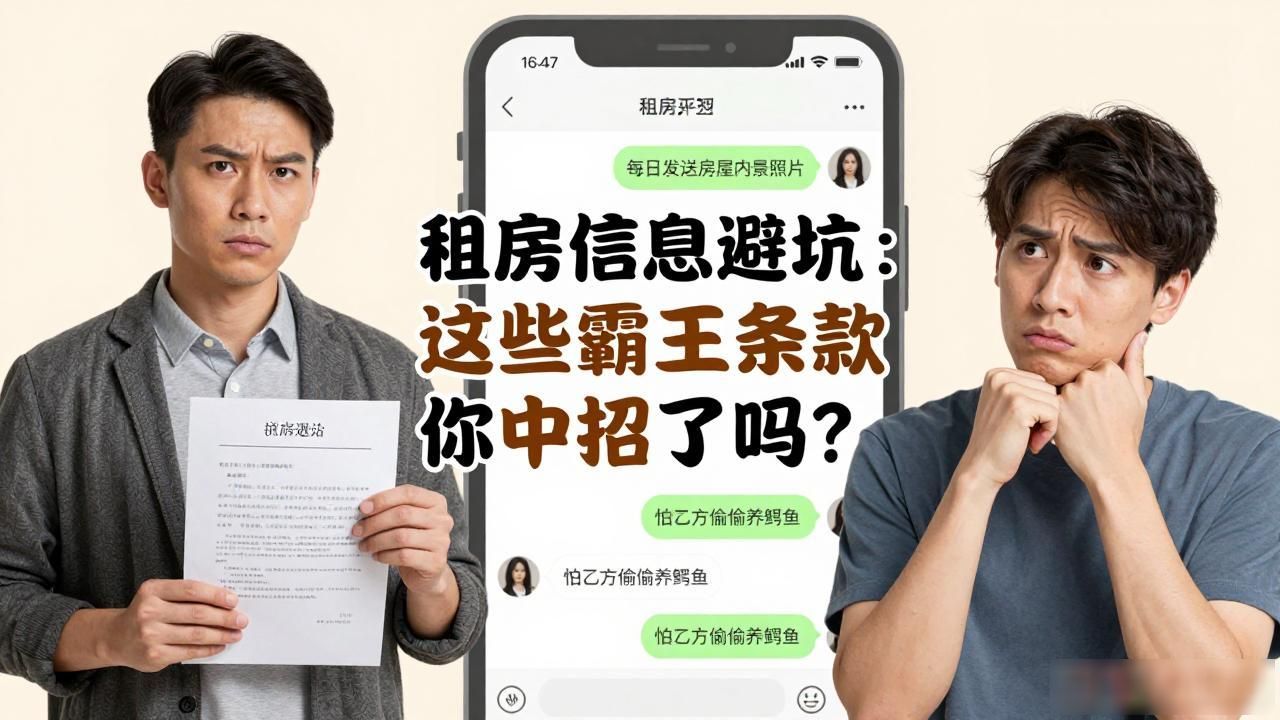 租房信息避坑：这些霸王条款你中招了吗？